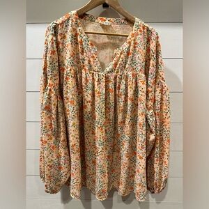 Heyson Women’s Floral Print Women's Top- size 2XL